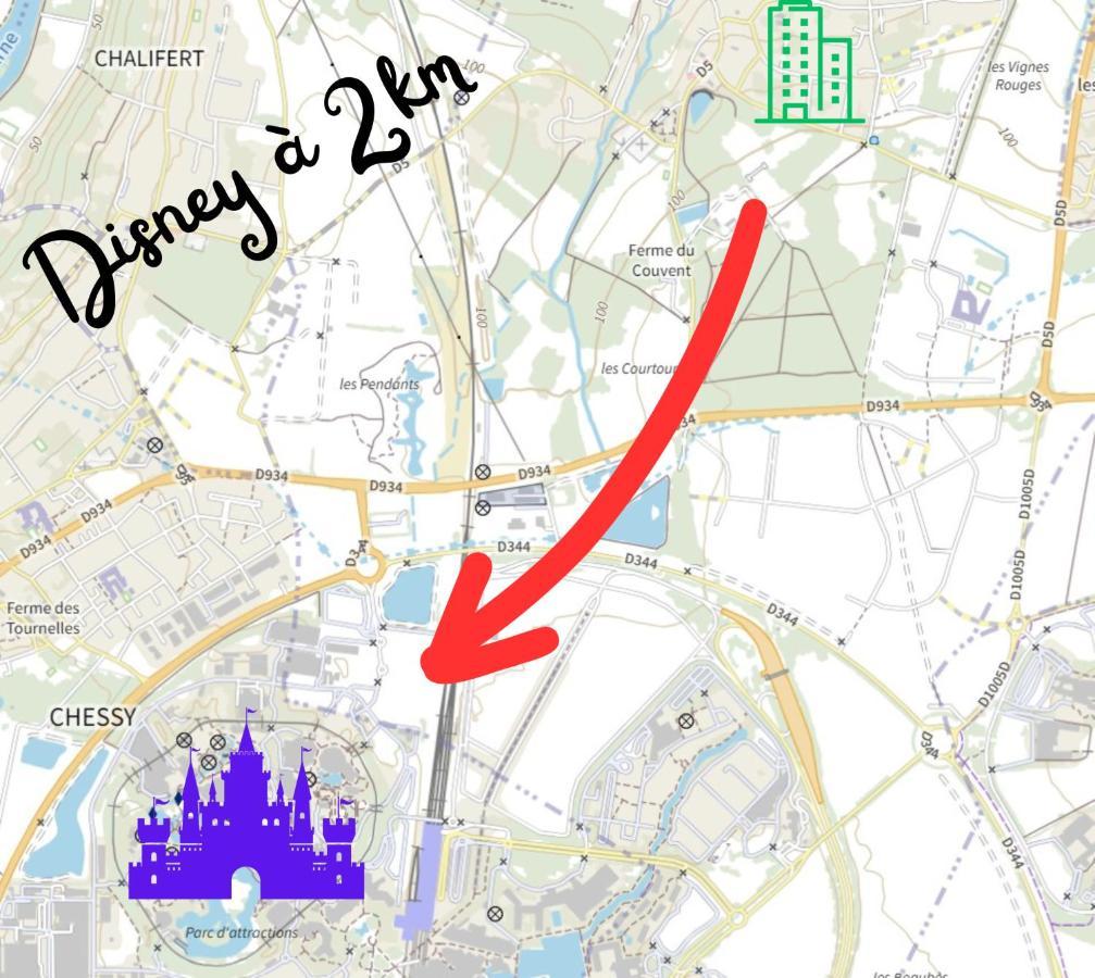 Appartement Cosy Tres Proche Disney Coupvray Bagian luar foto